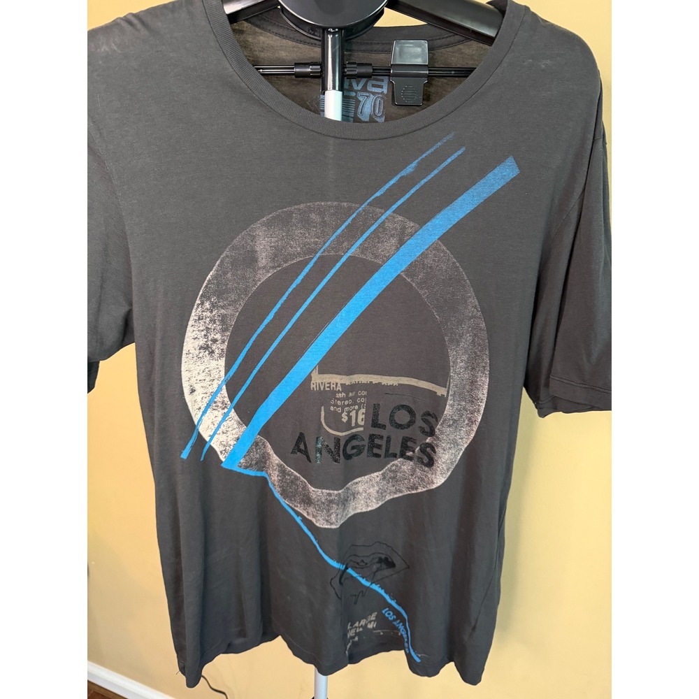 Siva 70‎ Los Angeles Graphic T-Shirt Mens Large Gray Blue Streetwear Made in USA